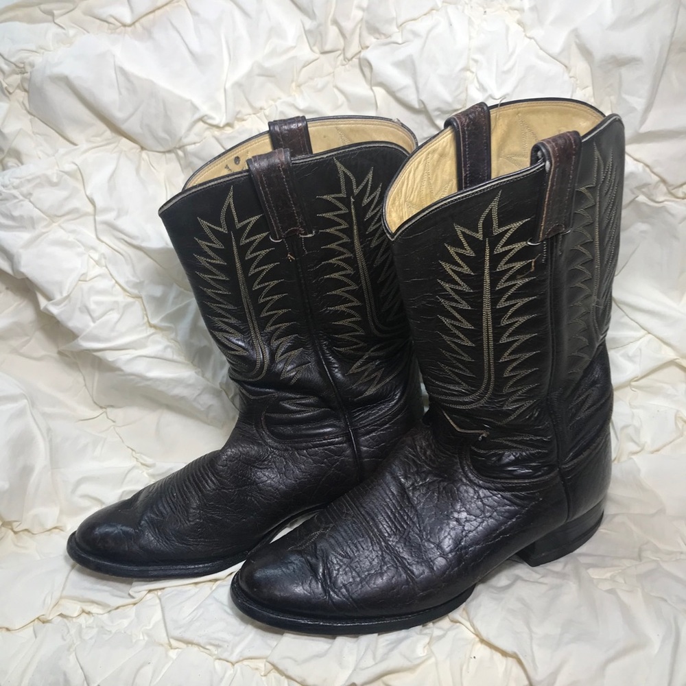 Tony Lama size 11 D, black black and gold only $47